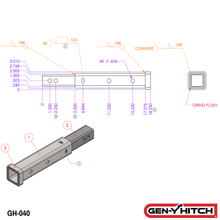 Load image into Gallery viewer, Gen-Y Hitch Extender 14″ x 2″ .5K TW 10K Towing - GH-040 - Default Title Alternate Image