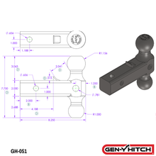 Load image into Gallery viewer, Gen-Y Hitch Ball Mount - Single / Dual / Extended Dual Ball - Single / 2" Receiver (10K) Alternate Image