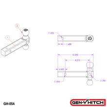 Load image into Gallery viewer, Gen-Y Hitch Ball Mount - Single / Dual / Extended Dual Ball - Single / 2" Receiver (10K) Alternate Image