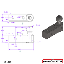 Load image into Gallery viewer, Gen-Y Hitch Ball Mount - Single / Dual / Extended Dual Ball - Single / 2" Receiver (10K) Alternate Image