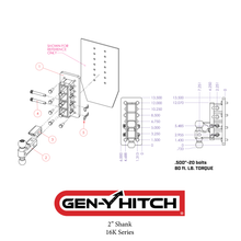 Load image into Gallery viewer, Gen-Y Hitch Mega Duty Bolt-On Hitch (2" or 2.5" Shank) 2" / 6" / 7.5" / 9" Drop - 2" (16K) / 2.5" Drop / Receiver Only Alternate Image