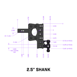 Gen-Y Hitch The Boss Torsion-Flex 16K Drop Hitch (2″ or 2.5″ Shank) 5" / 7.5" /  10" / 12.5" /  15" / 17.5" Drop