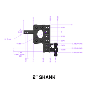 Gen-Y Hitch The Boss Torsion-Flex 16K Drop Hitch (2″ or 2.5″ Shank) 5" / 7.5" /  10" / 12.5" /  15" / 17.5" Drop