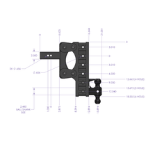 Load image into Gallery viewer, Gen-Y Hitch The Boss Torsion-Flex 21K Drop Hitch (2.5″ or 3" Shank) 6" / 9" / 12" / 15" / 18" / 21" Drop - 2.5" / 6" Drop / Dual-Ball Mount Alternate Image