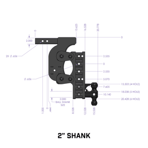 Gen-Y Hitch The Boss Torsion-Flex 16K Drop Hitch (2″ or 2.5″ Shank) 5" / 7.5" /  10" / 12.5" /  15" / 17.5" Drop