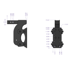 Gen-Y Hitch The Boss Torsion-Flex 16K or 21K Drop Hitch (2.0" / 2.5″ / 3" Shank) [Pintle Plate] 5.5" / 6.5" / 12.5" / 15" Drop