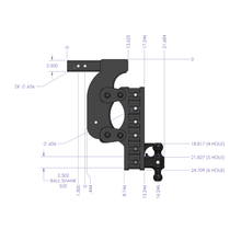 Load image into Gallery viewer, Gen-Y Hitch The Boss Torsion-Flex 21K Drop Hitch (2.5″ or 3" Shank) 6" / 9" / 12" / 15" / 18" / 21" Drop - 2.5" / 6" Drop / Dual-Ball Mount Alternate Image