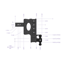 Load image into Gallery viewer, Gen-Y Hitch The Boss Torsion-Flex 21K Drop Hitch (2.5″ or 3" Shank) 6" / 9" / 12" / 15" / 18" / 21" Drop - 2.5" / 6" Drop / Dual-Ball Mount Alternate Image