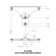 Load image into Gallery viewer, Gen-Y Hitch GoosePuck Mount Chevy Silverado 2500HD/3500HD (19-23) [5″ offset ball-puck] 25K Towing Alternate Image