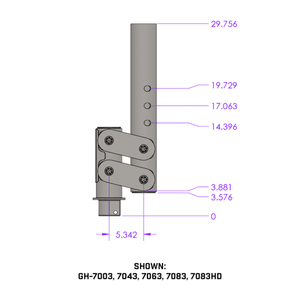 Gen-Y Hitch Pegasus Torsion Flex Gooseneck Coupler [5" Offset/Low-Profile] Multiple Hitch Options