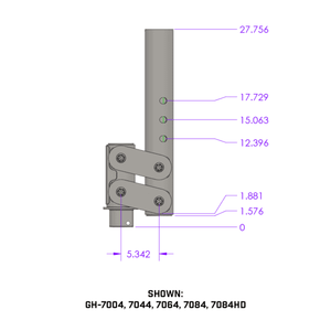 Gen-Y Hitch Pegasus Torsion Flex Gooseneck Coupler [5" Offset/Low-Profile] Multiple Hitch Options