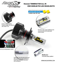 Load image into Gallery viewer, Race Sport RS Lighting (H11 Fan-less LED Conversion Headlight Bulbs) Terminator Series H11TLED Alternate Image