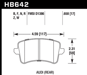 Hawk HPS Brake Pads Audi Allroad (2013-2016) Front or Rear Set