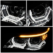 Load image into Gallery viewer, DNA Projector Headlights for BMW E60 528i / 535i / 550i (2008–2010) with LED DRL Halo Switchback Signal - Chrome or Black Housing Alternate Image