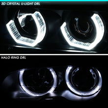 Load image into Gallery viewer, DNA Projector Headlights for BMW E39 540i / 528i / M5  (1996–2003) Crystal Style with LED DRL Halo - Chrome or Black Housing Alternate Image