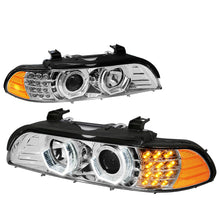 Load image into Gallery viewer, DNA Projector Headlights for BMW E39 540i / 528i / M5  (1996–2003) Crystal Style with LED DRL Halo - Chrome or Black Housing Alternate Image
