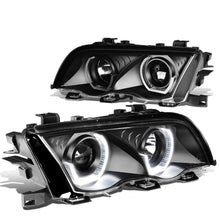 Load image into Gallery viewer, DNA Projector Headlights for BMW E46 325i / 330i / 328i (1999–2001) Crystal Style with LED DRL Halo - Chrome or Black Housing Alternate Image