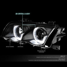 Load image into Gallery viewer, DNA Projector Headlights for BMW E46 325i / 330i / 328i (1999–2001) Crystal Style with LED DRL Halo - Chrome or Black Housing Alternate Image