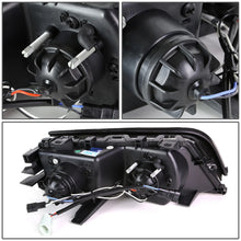 Load image into Gallery viewer, DNA Projector Headlights for BMW E46 325i / 330i / 328i (1999–2001) Crystal Style with LED DRL Halo - Chrome or Black Housing Alternate Image