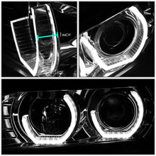 Load image into Gallery viewer, DNA Projector Headlights for BMW E46 325i / 330i / 328i (1999–2001) Crystal Style with LED DRL Halo - Chrome or Black Housing Alternate Image