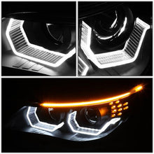 Load image into Gallery viewer, DNA Projector Headlights for BMW E60 530i / 550i / 525i (2004–2007) Crystal Style with LED DRL Halo - Chrome or Black Housing Alternate Image