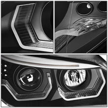 Load image into Gallery viewer, DNA Projector Headlights for BMW E60 530i / 550i / 525i (2004–2007) Crystal Style with LED DRL Halo - Chrome or Black Housing Alternate Image