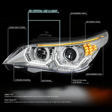 Load image into Gallery viewer, DNA Projector Headlights for BMW E60 530i / 550i / 525i (2004–2007) Crystal Style with LED DRL Halo - Chrome or Black Housing Alternate Image