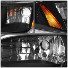 Load image into Gallery viewer, DNA Projector Headlights Ford Mustang SN95 (1994-1998) OE Style w/ Black or Chrome Housing - Black / Clear Lens / Amber Alternate Image
