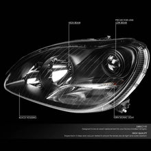 Load image into Gallery viewer, DNA Projector Headlights for Mercedes W220 S430 / S500 / S600 (2000-2006) S350 (2006) Black or Chrome Housing with Halo or LED Bar DRL Alternate Image