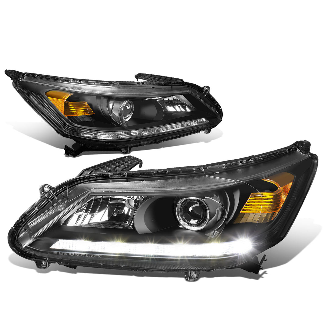 DNA Projector Headlights Honda Accord Sedan (2013-2015) w/ LED DRL - Black or Chrome  Housing
