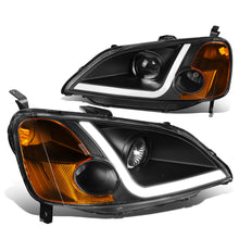 Load image into Gallery viewer, DNA Projector Headlights Honda Accord Coupe / Sedan (01-03) w/ LED DRL - Black / Chrome / Smoke Housing Alternate Image