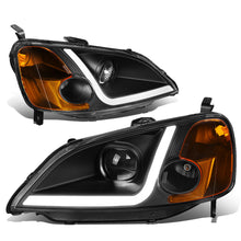 Load image into Gallery viewer, DNA Projector Headlights Honda Accord Coupe / Sedan (01-03) w/ LED DRL - Black / Chrome / Smoke Housing Alternate Image