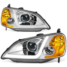 Load image into Gallery viewer, DNA Projector Headlights Honda Accord Coupe / Sedan (01-03) w/ LED DRL - Black / Chrome / Smoke Housing Alternate Image