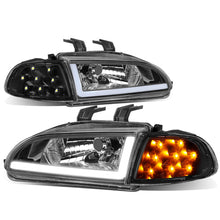 Load image into Gallery viewer, DNA Projector Headlights Honda Civic Coupe / Hatchback (92-95) w/ LED DRL - Black Housing Alternate Image