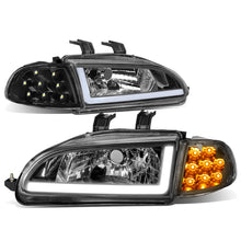 Load image into Gallery viewer, DNA Projector Headlights Honda Civic Coupe / Hatchback (92-95) w/ LED DRL - Black Housing Alternate Image