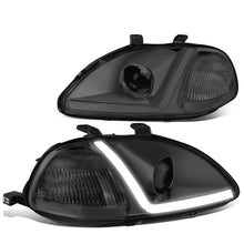 Load image into Gallery viewer, DNA Projector Headlights Honda Civic (96-98) w/ LED DRL - Black / Chrome / Smoke Housing Alternate Image