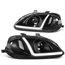 Load image into Gallery viewer, DNA Projector Headlights Honda Civic (99-00) w/ LED DRL - Black / Chrome / Smoke Housing Alternate Image