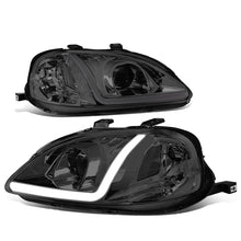 Load image into Gallery viewer, DNA Projector Headlights Honda Civic (99-00) w/ LED DRL - Black / Chrome / Smoke Housing Alternate Image