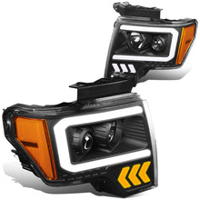 Load image into Gallery viewer, DNA Projector Headlights Ford F150 (09-14) w/ LED DRL - Black / Chrome / Smoke Housing Alternate Image