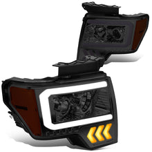 Load image into Gallery viewer, DNA Projector Headlights Ford F150 (09-14) w/ LED DRL - Black / Chrome / Smoke Housing Alternate Image