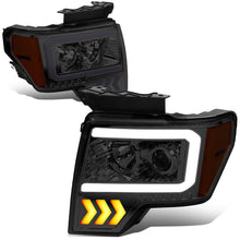 Load image into Gallery viewer, DNA Projector Headlights Ford F150 (09-14) w/ LED DRL - Black / Chrome / Smoke Housing Alternate Image