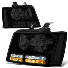Load image into Gallery viewer, DNA Projector Headlights Chevy Avalanche (07-13) Tahoe (07-14) w/ LED DRL - Black or Chrome Housing Alternate Image