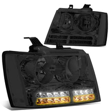 Load image into Gallery viewer, DNA Projector Headlights Chevy Avalanche (07-13) Tahoe (07-14) w/ LED DRL - Black or Chrome Housing Alternate Image