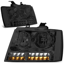Load image into Gallery viewer, DNA Projector Headlights Chevy Avalanche (07-13) Tahoe (07-14) w/ LED DRL - Black or Chrome Housing Alternate Image