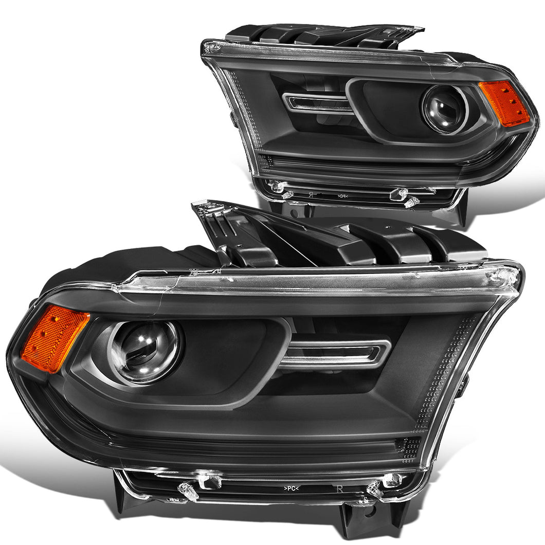 DNA Headlights Dodge Durango (14-20) Black Housing w/ Amber or Clear Corner Lens
