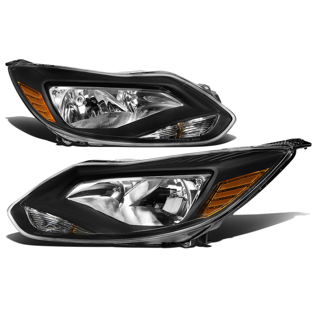 DNA Headlights Ford Focus Sedan (2012-2014) OE Style w/ Black or Chrome Housing