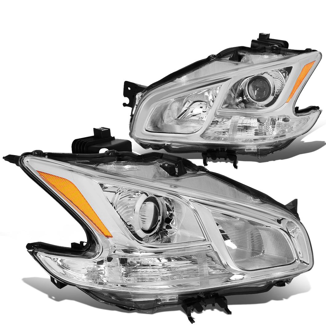 DNA Projector Headlights Nissan Maxima (2009-2014) OE Style w/ Black or Chrome Housing