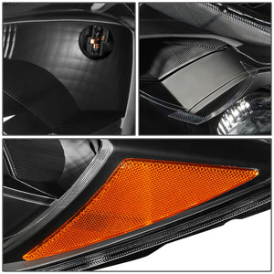 DNA Motoring Black Housing Headlights For 2014-2016 Subaru Forester – Clear Corner, Halogen Reflector (No Bulbs)