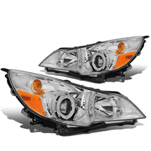 Load image into Gallery viewer, DNA Projector Headlights Subaru Outback / Legacy (2010-2014) OE Style w/ Black or Chrome Housing - 2010-2012 Style / Chrome / Clear Lens / Amber Alternate Image