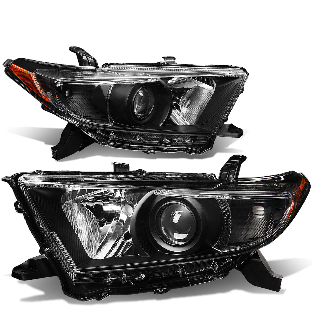 DNA Projector Headlights Toyota Highlander (2011-2016) OE Style w/ Black or Chrome Housing